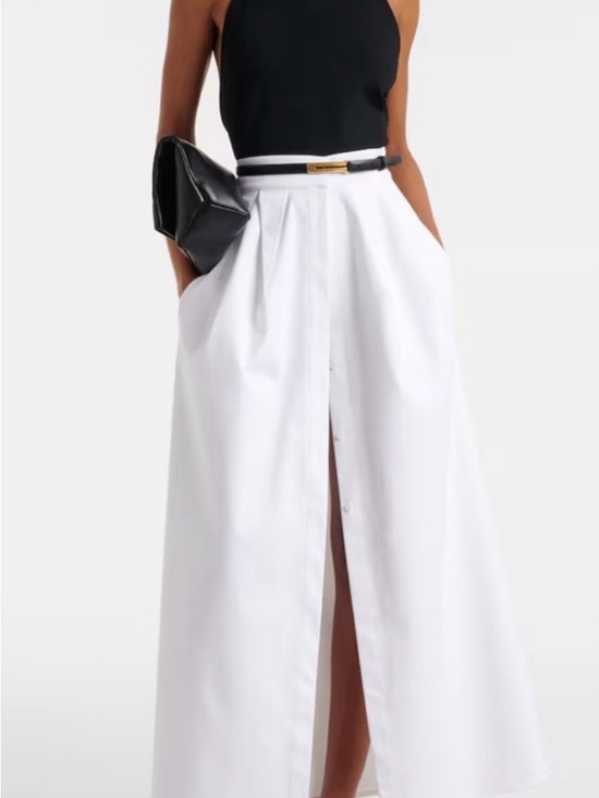 MaxMara Dresses & Skirts - MaxMara White Button-Front High-Waist Maxi Skirt